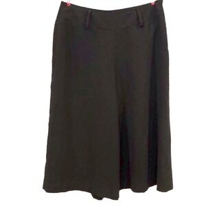 VTG 2000s Worthington Culottes Pants Womens 10 Black Gaucho Wide Leg Crop